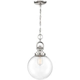 Nuvo Lighting 60-6672 Skyloft Mini Pendant - Polished Nickel / Clear