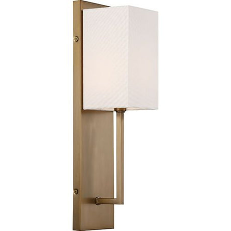 Nuvo Lighting 60-6692 Vesey 1 Bulb Wall Sconce - Burnished Brass / White