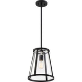 Nuvo Lighting 60-6699 Bruge Down Light Pendant - Matte Black / Clear
