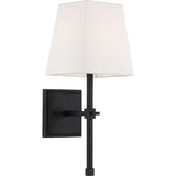 Nuvo Lighting 60-6709 Highline 1 Bulb Wall Sconce - Aged Bronze / White Fabric