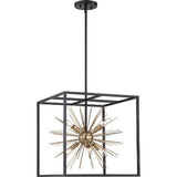 Nuvo Lighting 60-6730 Spirefly Entrance / Foyer Pendant - Matte Black / Burnished Brass