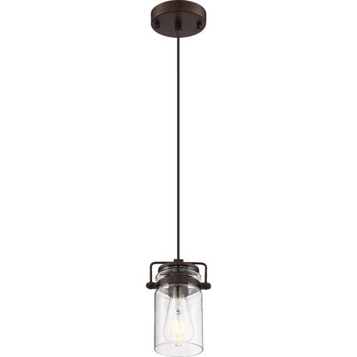 Nuvo Lighting 60-6731 Antebellum Mini Pendant - Mahogany Bronze / Clear