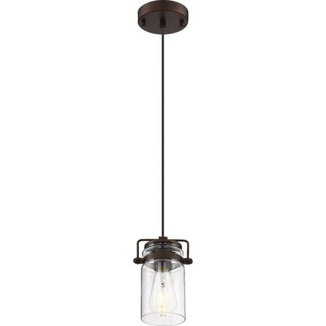 Nuvo Lighting 60-6731 Antebellum Mini Pendant - Mahogany Bronze / Clear