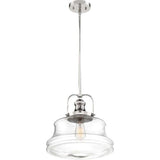 Nuvo Lighting 60-6758 Basel Down Light Pendant - Polished Nickel / Clear