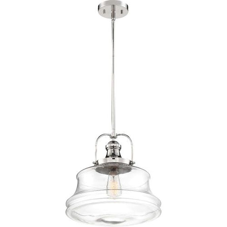 Nuvo Lighting 60-6758 Basel Down Light Pendant - Polished Nickel / Clear