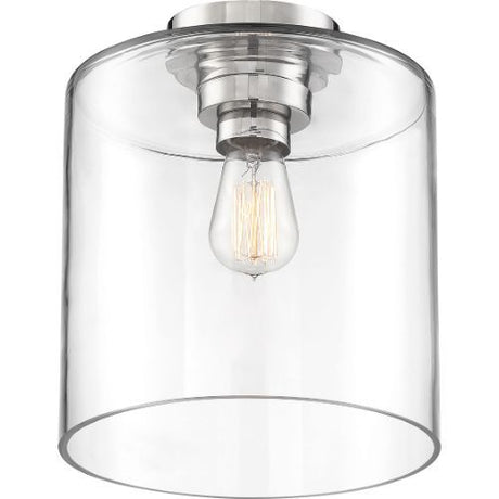 Nuvo Lighting 60-6778 Chantecleer Semi Flush Mount Ceiling Light - Polished Nickel / Clear