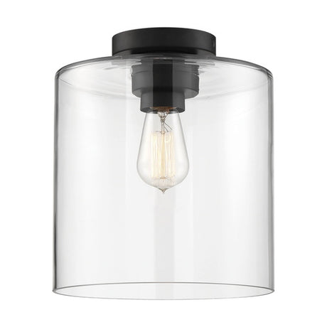 Nuvo Lighting 60-6779 Chantecleer Semi Flush Mount Ceiling Light - Matte Black / Clear