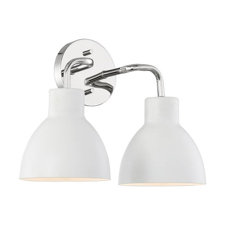 Nuvo Lighting 60-6782 Sloan 2 Bulb Bathroom Light - Polished Nickel / White