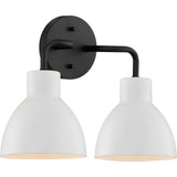 Nuvo Lighting 60-6785 Sloan 2 Bulb Bathroom Light - Matte Black / White