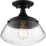 Nuvo Lighting 60-6799 Kew Semi Flush Mount Ceiling Light - Aged Bronze / Clear