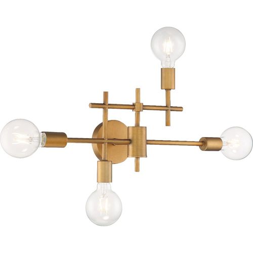 Nuvo Lighting 60-6871 Delphi 4 or more Bulb Bathroom Light - Aged Gold