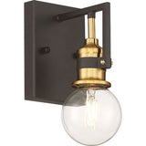 Nuvo Lighting 60-6971 Intention 1 Bulb Wall Sconce - Warm Brass / Black