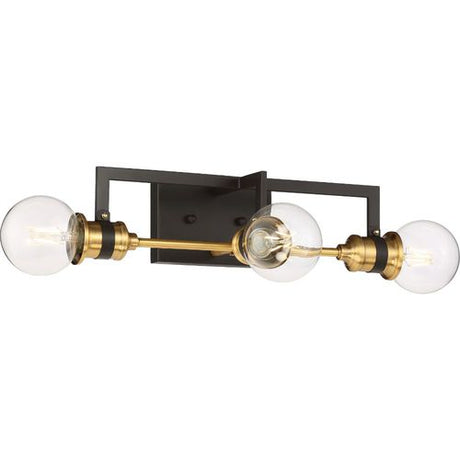 Nuvo Lighting 60-6973 Intention 3 Bulb Bathroom Light - Warm Brass / Black