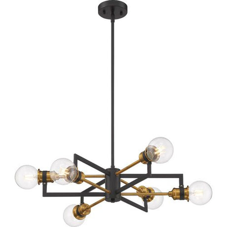 Nuvo Lighting 60-6976 Intention Entrance / Foyer Pendant - Warm Brass / Black