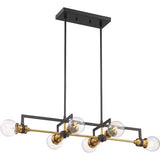 Nuvo Lighting 60-6977 Intention Linear Pendant - Warm Brass / Black