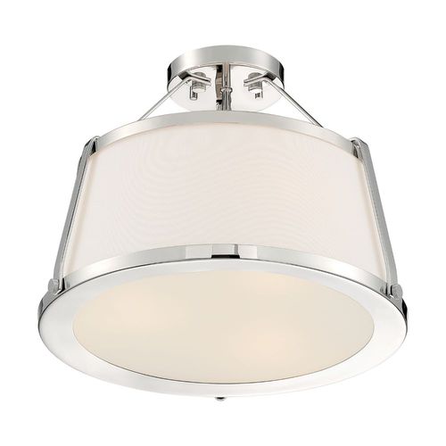 Nuvo Lighting 60-6996 Cutty Semi Flush Mount Ceiling Light - Brushed Nickel
