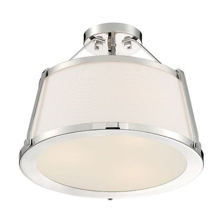 Nuvo Lighting 60-6996 Cutty Semi Flush Mount Ceiling Light - Brushed Nickel
