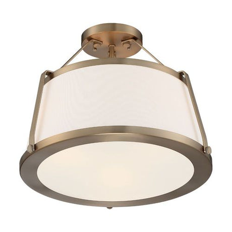 Nuvo Lighting 60-6997 Cutty Semi Flush Mount Ceiling Light - Burnished Brass