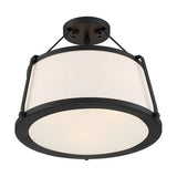 Nuvo Lighting 60-6998 Cutty Semi Flush Mount Ceiling Light - Matte Black