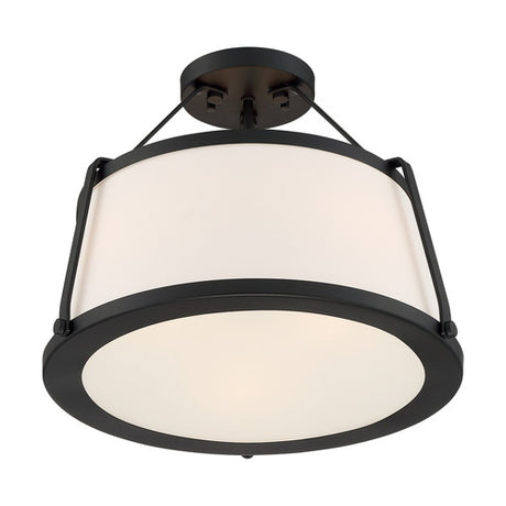 Nuvo Lighting 60-6998 Cutty Semi Flush Mount Ceiling Light - Matte Black