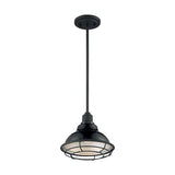 Nuvo Lighting 60-7003 Newbridge Mini Pendant - Gloss Black / Silver
