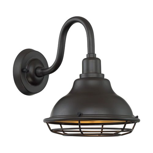 Nuvo Lighting 60-7011 Newbridge Outdoor Entrance Wall Light - Dark Bronze / Gold