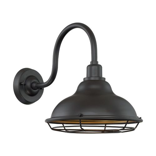 Nuvo Lighting 60-7012 Newbridge Outdoor Entrance Wall Light - Dark Bronze / Gold
