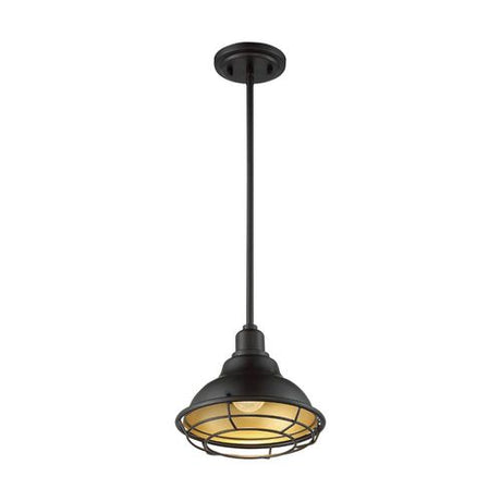 Nuvo Lighting 60-7013 Newbridge Mini Pendant - Dark Bronze / Gold