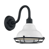 Nuvo Lighting 60-7021 Newbridge Outdoor Entrance Wall Light - Gloss White / Textured Black