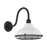 Nuvo Lighting 60-7022 Newbridge Outdoor Entrance Wall Light - Gloss White / Textured Black