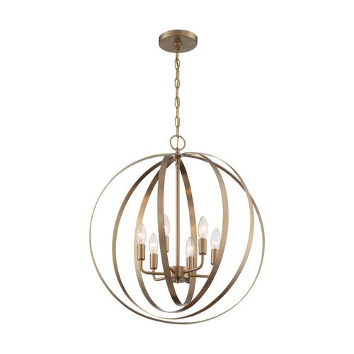 Nuvo Lighting 60-7058 Pendleton Entrance / Foyer Pendant - Burnished Brass
