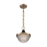 Nuvo Lighting 60-7059 Faro Down Light Pendant - Burnished Brass / Black Accents