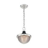 Nuvo Lighting 60-7069 Faro Down Light Pendant - Polished Nickel / Black Accents