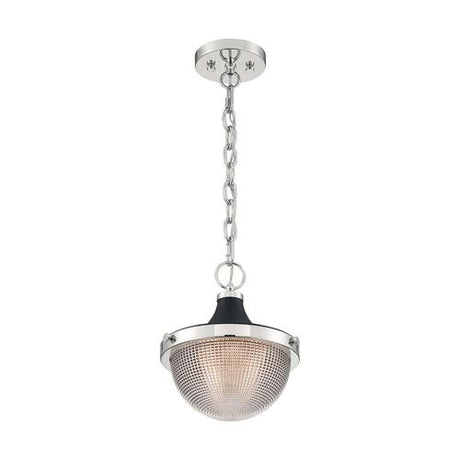 Nuvo Lighting 60-7069 Faro Down Light Pendant - Polished Nickel / Black Accents