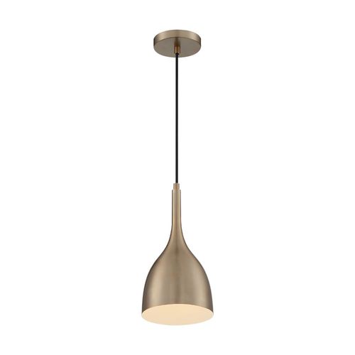 Nuvo Lighting 60-7076 Bellcap Mini Pendant - Burnished Brass