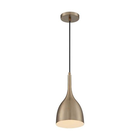 Nuvo Lighting 60-7076 Bellcap Mini Pendant - Burnished Brass