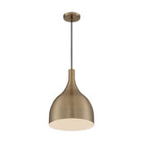 Nuvo Lighting 60-7077 Bellcap Down Light Pendant - Burnished Brass