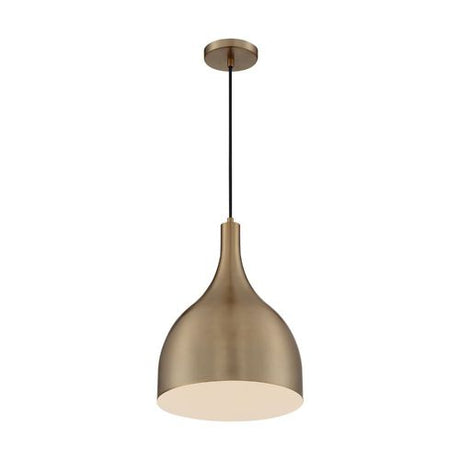 Nuvo Lighting 60-7077 Bellcap Down Light Pendant - Burnished Brass