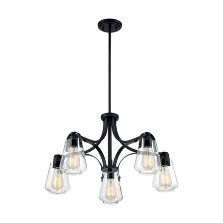 Nuvo Lighting 60-7105 Skybridge Mid Sized Chandelier - Matte Black