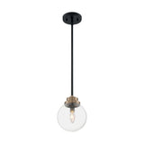 Nuvo Lighting 60-7121 Axis Mini Pendant - Matte Black / Brass Accents