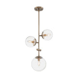 Nuvo Lighting 60-7124 Sky Down Light Pendant - Matte Black / Brass Accents