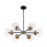 Nuvo Lighting 60-7126 Axis Mid Sized Chandelier - Matte Black / Brass