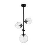 Nuvo Lighting 60-7134 Sky Down Light Pendant - Matte Black / Brushed Nickel Accents