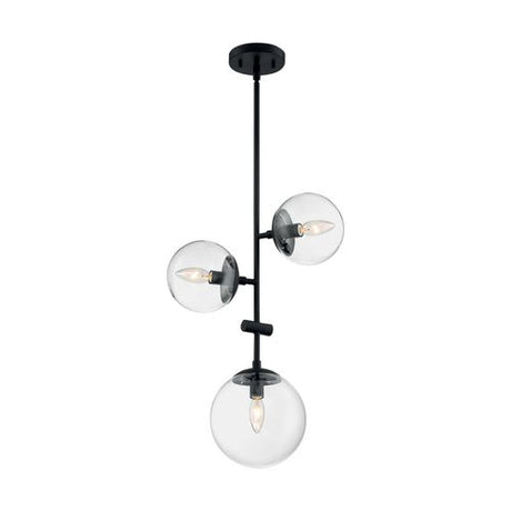 Nuvo Lighting 60-7134 Sky Down Light Pendant - Matte Black / Brushed Nickel Accents