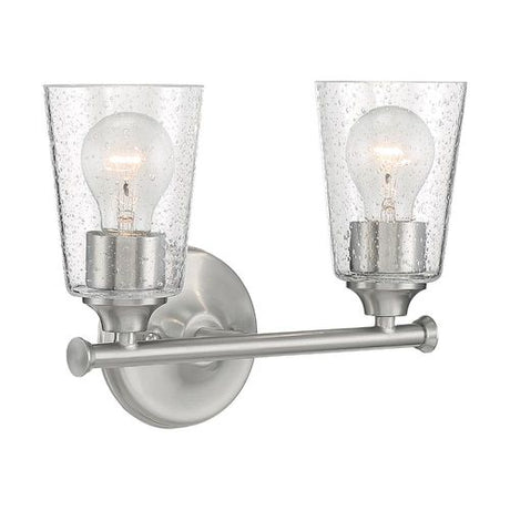 Nuvo Lighting 60-7182 Bransel 2 Bulb Bathroom Light - Brushed Nickel