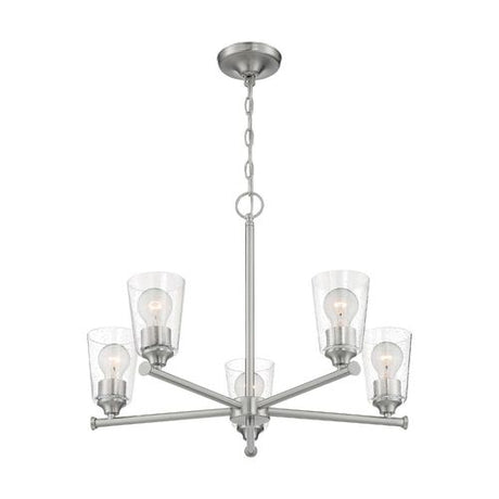 Nuvo Lighting 60-7185 Bransel Mid Sized Chandelier - Brushed Nickel