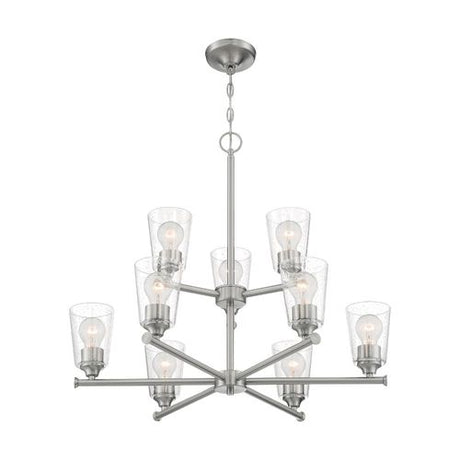 Nuvo Lighting 60-7189 Bransel Mid Sized Chandelier - Brushed Nickel