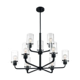 Nuvo Lighting 60-7279 Sommerset Mid Sized Chandelier - Matte Black
