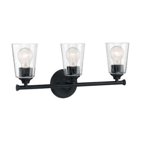 Nuvo Lighting 60-7283 Bransel 3 Bulb Bathroom Light - Matte Black