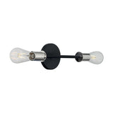 Nuvo Lighting 60-7352 Ryder 2 Bulb Bathroom Light - Black / Polished Nickel